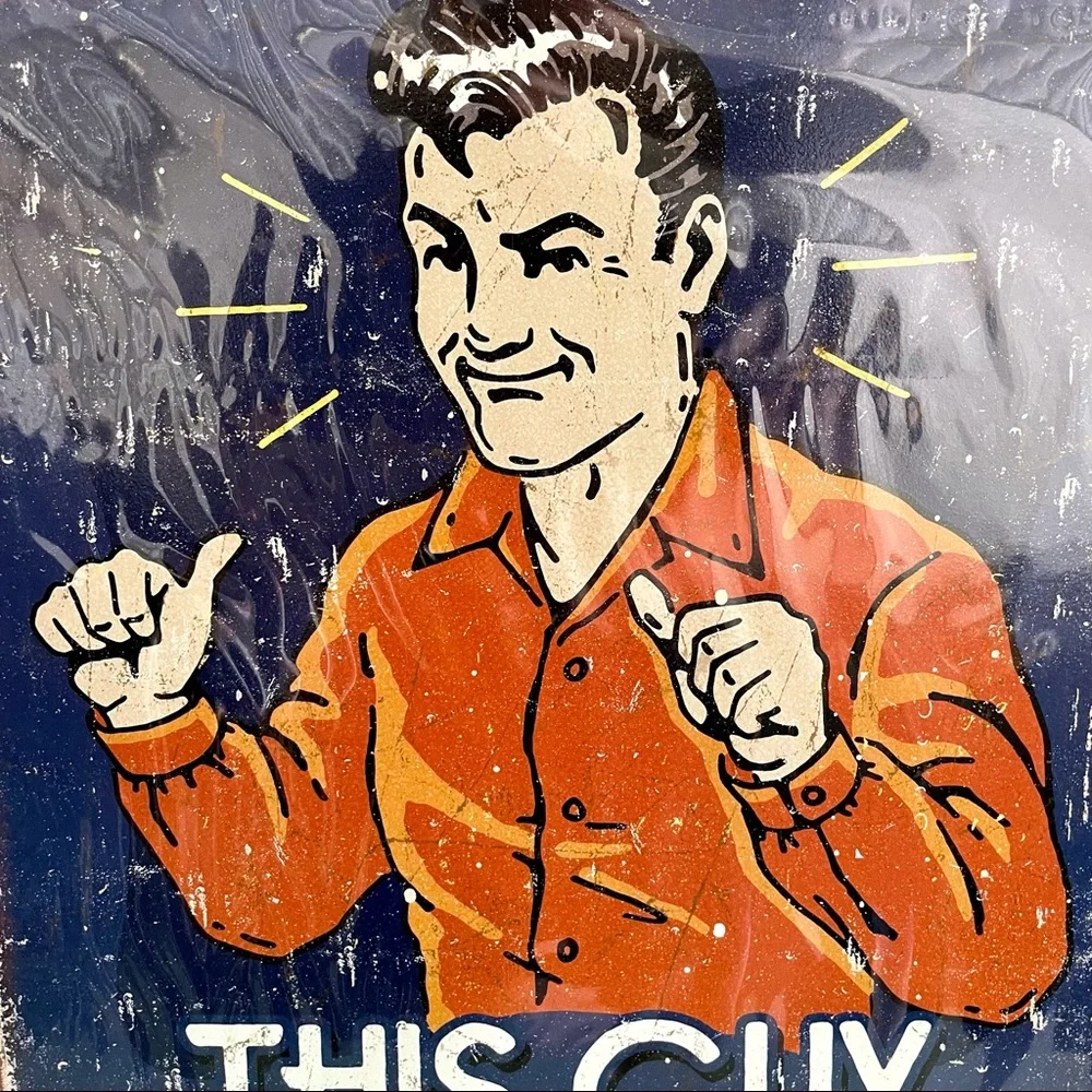 NEW This Guy Needs A Beer Metal Sign